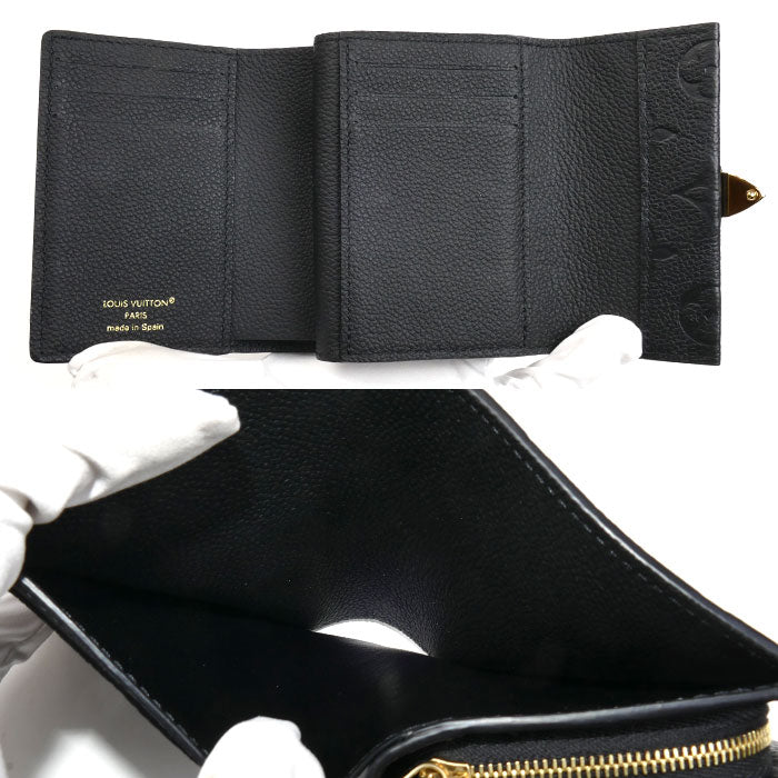 美品　LOUIS VUITTON ポルトフォイユ・メティス コンパクト　黒 LOUIS VUITTON 【超美品】ルイヴィトン モノグラムアンプラント