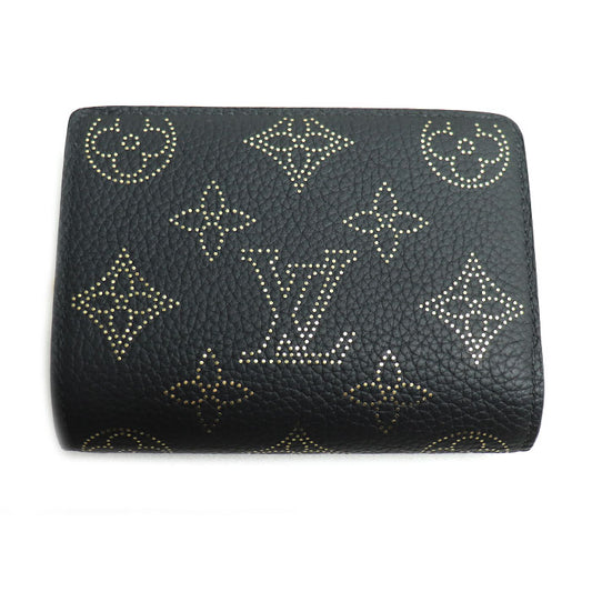 LOUIS VUITTON ルイ・ヴィトン ポルトフォイユ クレア コンパクトウォレット 三つ折り財布 マヒナ ブラック M82743 ICチップ レディース【中古】