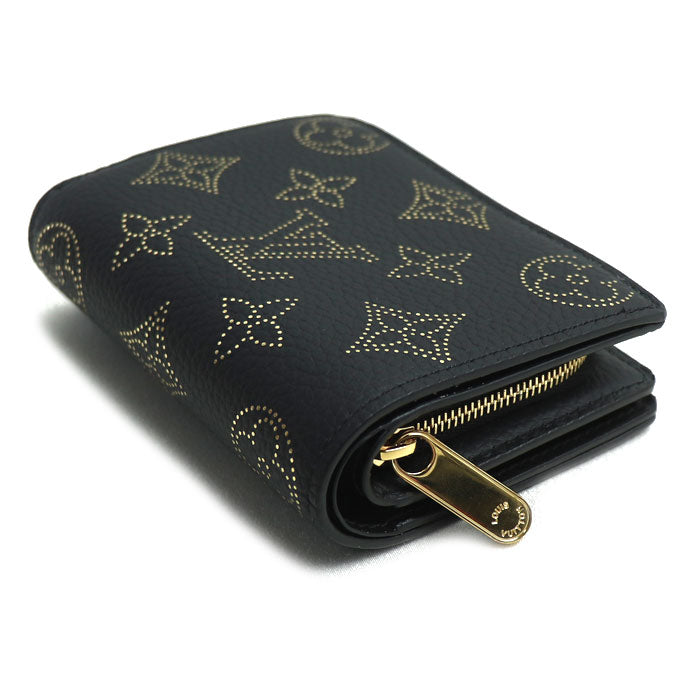 LOUIS VUITTON ルイ・ヴィトン ポルトフォイユ クレア コンパクトウォレット 三つ折り財布 マヒナ ブラック M82743 ICチップ レディース【中古】