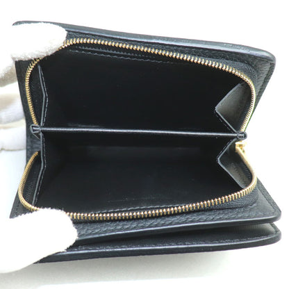 LOUIS VUITTON ルイ・ヴィトン ポルトフォイユ クレア コンパクトウォレット 三つ折り財布 マヒナ ブラック M82743 ICチップ レディース【中古】