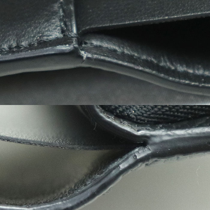 LOUIS VUITTON ルイ・ヴィトン ポルトフォイユ クレア コンパクトウォレット 三つ折り財布 マヒナ ブラック M82743 ICチップ レディース【中古】