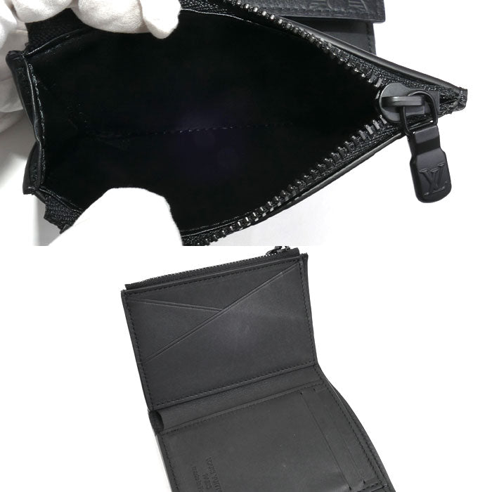 LOUIS VUITTON ルイ・ヴィトン ヴィクターウォレット コンパクトウォレット 三つ折り財布 モノグラムシャドウ ブラック M12635 ICチップ メンズ【中古】