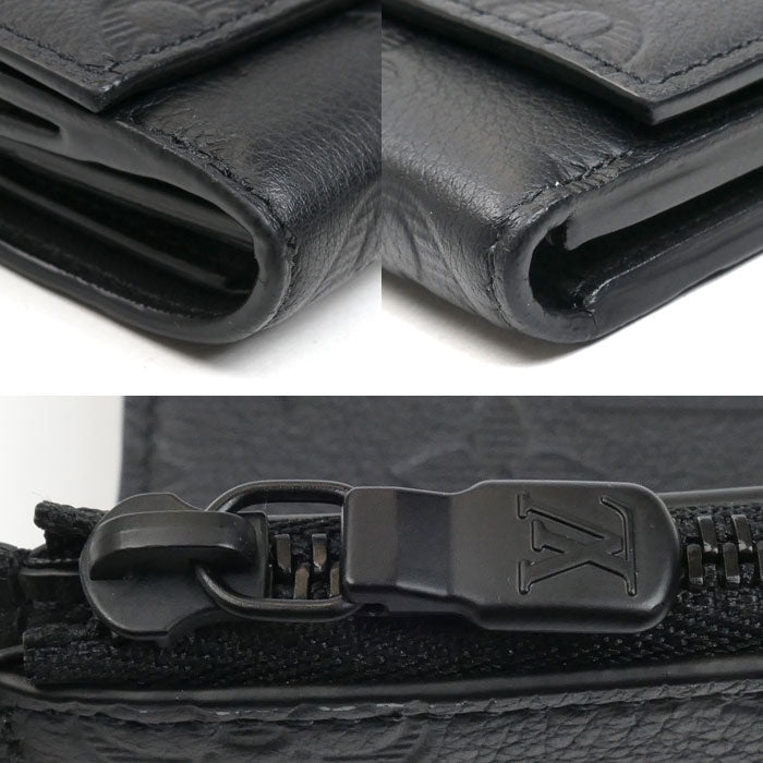 LOUIS VUITTON ルイ・ヴィトン ヴィクターウォレット コンパクトウォレット 三つ折り財布 モノグラムシャドウ ブラック M12635 ICチップ メンズ【中古】
