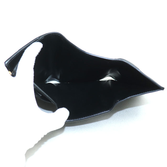 BOTTEGAVENETA ボッテガヴェネタ マキシイントレチャート コンパクトウォレット 三つ折り財布 ブラック 814686VCQC18425 レディース【中古】