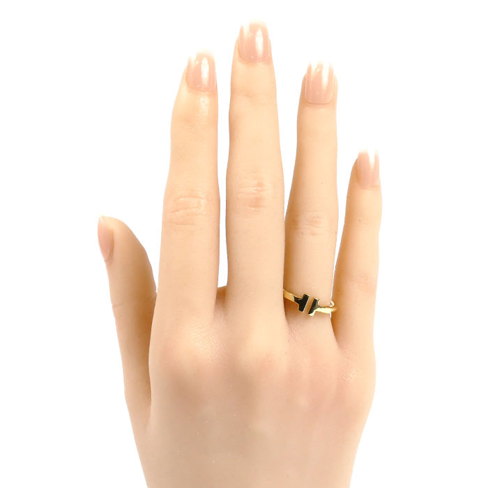 TIFFANY&Co. ティファニー K18YG イエローゴールド Tワイヤー リング・指輪 60147340 11号 3.3g レディース【中古】【美品】