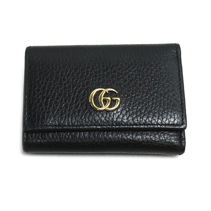 GUCCI グッチ GGマーモント コンパクトウォレット 三つ折り財布 ブラック 644407 レディース【中古】【美品】