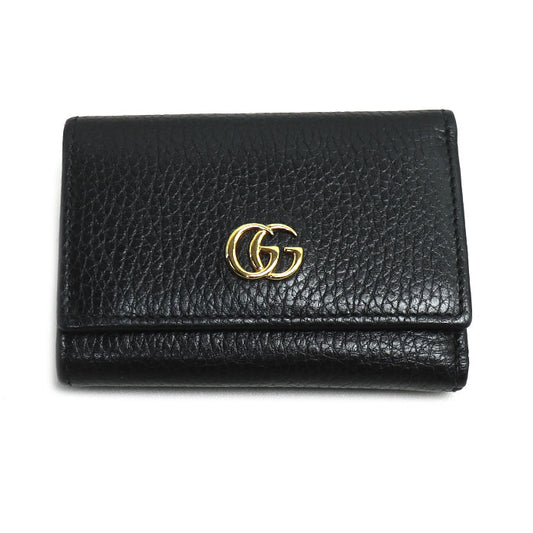 GUCCI グッチ GGマーモント コンパクトウォレット 三つ折り財布 ブラック 644407 レディース【中古】【美品】