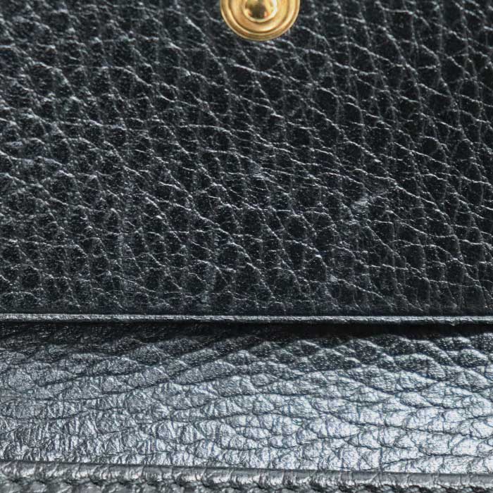 GUCCI グッチ GGマーモント コンパクトウォレット 三つ折り財布 ブラック 644407 レディース【中古】【美品】