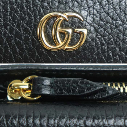 GUCCI グッチ GGマーモント コンパクトウォレット 三つ折り財布 ブラック 644407 レディース【中古】【美品】