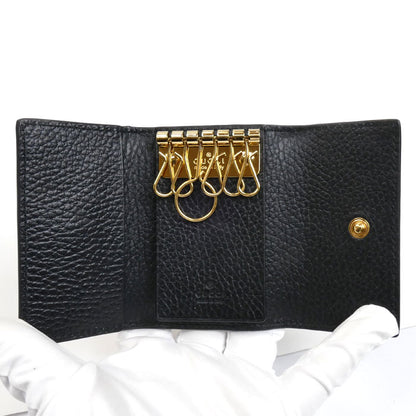 GUCCI グッチ GGマーモント キーケース ブラック×ベージュ 456118 17WAG 1283 レディース【中古】