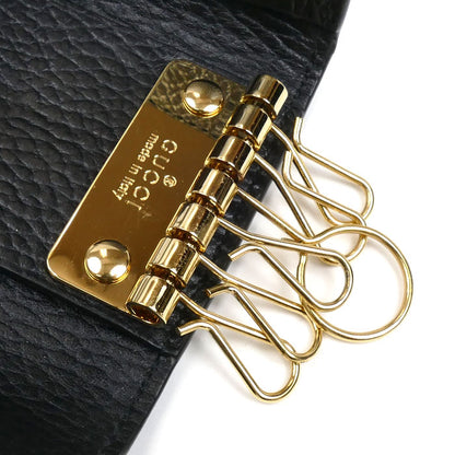 GUCCI グッチ GGマーモント キーケース ブラック×ベージュ 456118 17WAG 1283 レディース【中古】