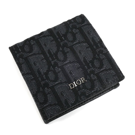 Dior ディオール オブリーク コインケース ブラック 2ESCP049YSE ジャガード レディース【中古】【美品】