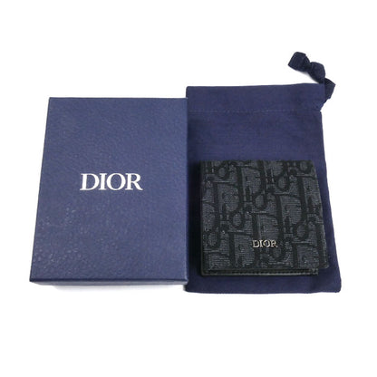 Dior ディオール オブリーク コインケース ブラック 2ESCP049YSE ジャガード レディース【中古】【美品】