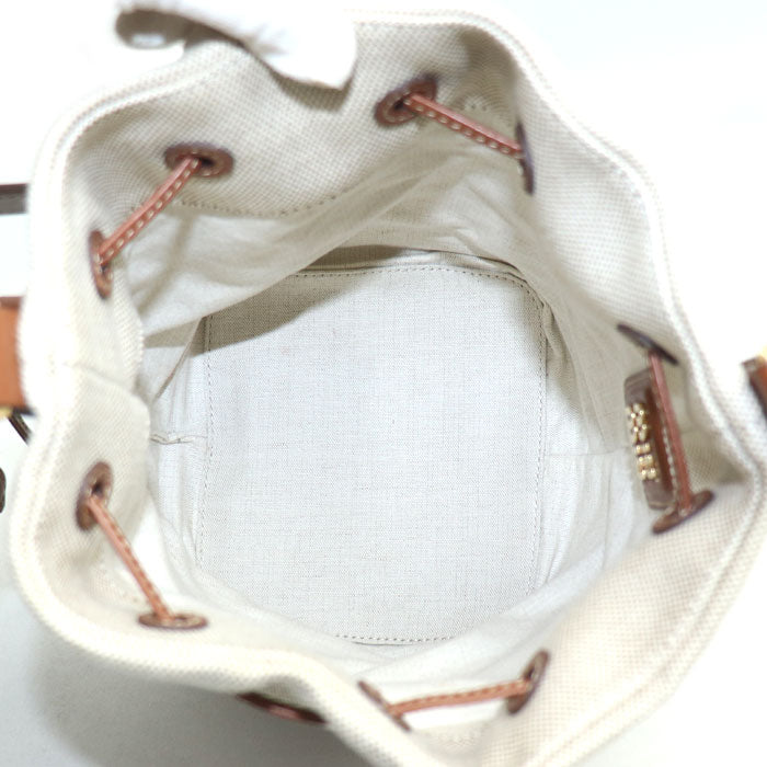 MIUMIU ミュウミュウ バケットバッグ ショルダーバッグ ベージュ/ブラウン 5BE090 レディース【中古】【美品】