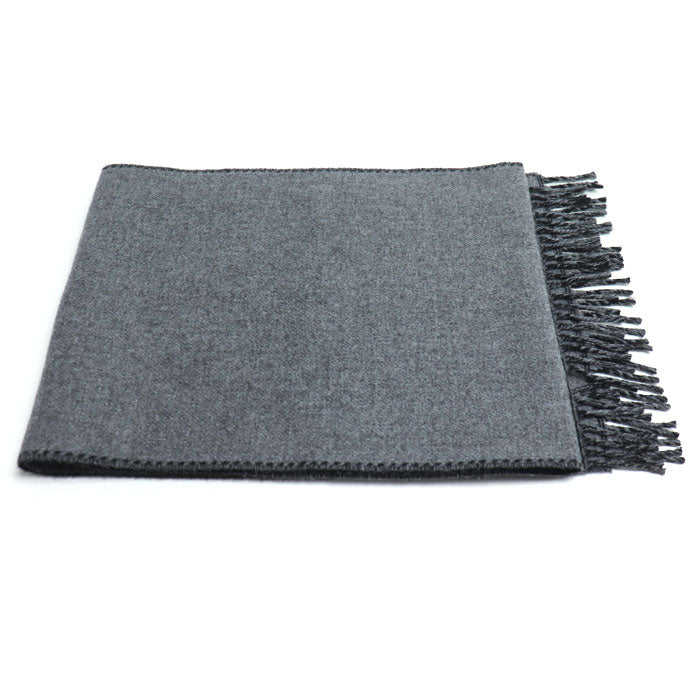 GUCCI グッチ インターロッキングG マフラー グレー×ブラック 715497 ユニセックス【中古】【極美品】