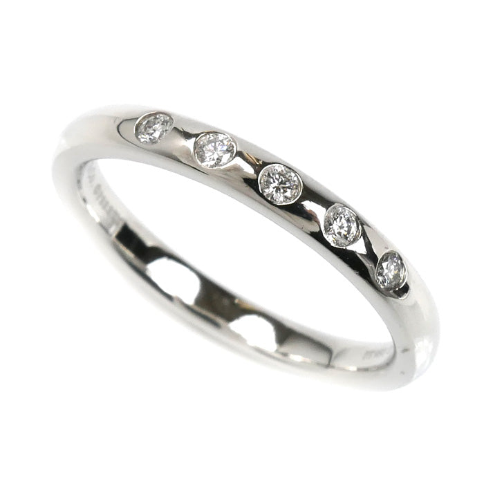 ティファニー　スタッキングバンドリング　6号　ダイヤモンドハーフエタニティK18 ティファニー スタッキングバンドリング 6号 ダイヤモンドハーフ