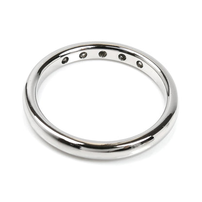 TIFFANY&Co. ティファニー Pt950プラチナ スタッキングバンド 5Pダイヤ リング・指輪 15号 5.6g レディース【中古】【美品】