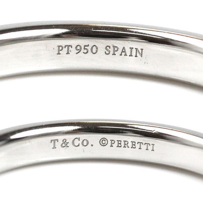 TIFFANY&Co. ティファニー Pt950プラチナ スタッキングバンド 5Pダイヤ リング・指輪 15号 5.6g レディース【中古】【美品】