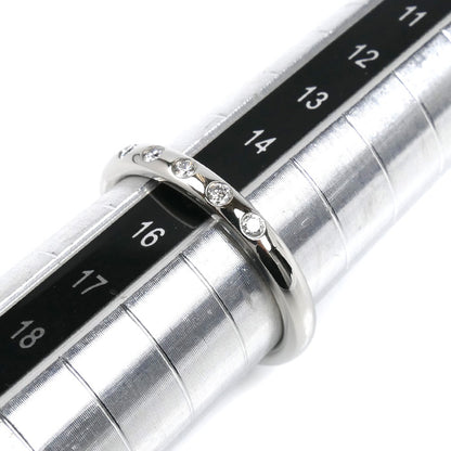 TIFFANY&Co. ティファニー Pt950プラチナ スタッキングバンド 5Pダイヤ リング・指輪 15号 5.6g レディース【中古】【美品】