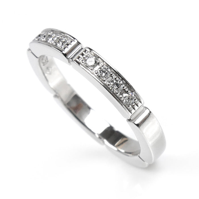 CARTIER カルティエ K18WG ホワイトゴールド マイヨンパンテール ハーフ ダイヤ リング・指輪 B4221049 9号 49 3.8g レディース【中古】【美品】