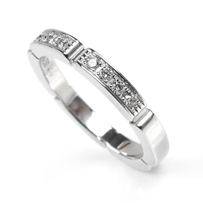 CARTIER カルティエ K18WG ホワイトゴールド マイヨンパンテール ハーフ ダイヤ リング・指輪 B4221049 9号 49 3.8g レディース【中古】【美品】