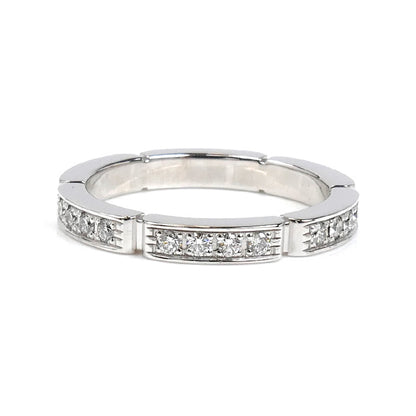 CARTIER カルティエ K18WG ホワイトゴールド マイヨンパンテール ハーフ ダイヤ リング・指輪 B4221049 9号 49 3.8g レディース【中古】【美品】