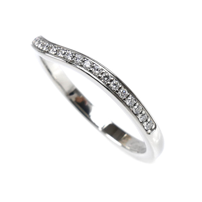 CARTIER カルティエ Pt950プラチナ バレリーナ カーブ ハーフエタニティ ダイヤ リング・指輪 B4093051 11号 51 3.0g レディース【中古】【美品】