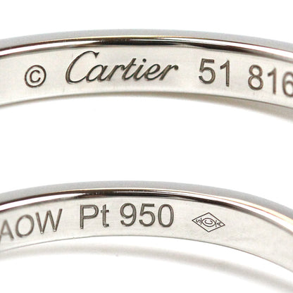 CARTIER カルティエ Pt950プラチナ バレリーナ カーブ ハーフエタニティ ダイヤ リング・指輪 B4093051 11号 51 3.0g レディース【中古】【美品】