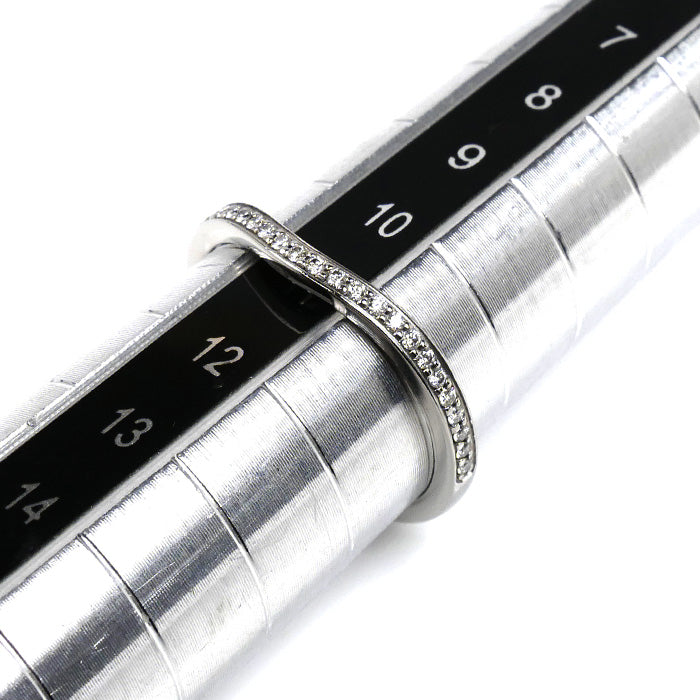 CARTIER カルティエ Pt950プラチナ バレリーナ カーブ ハーフエタニティ ダイヤ リング・指輪 B4093051 11号 51 3.0g レディース【中古】【美品】