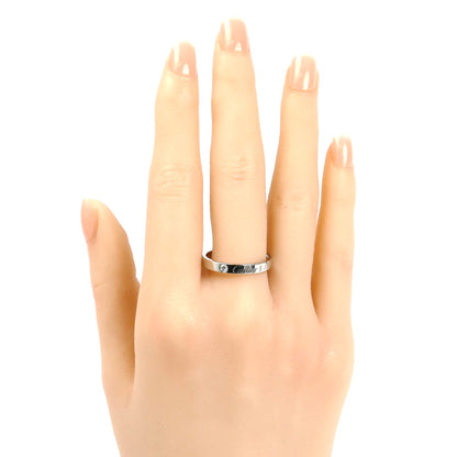 CARTIER カルティエ Pt950プラチナ ウェディング 1Pダイヤ エングレーブド リング・指輪 B4051359 18.5号 59 5.4g レディース【中古】【美品】
