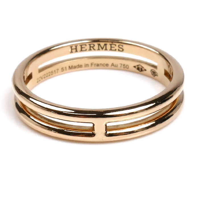 HERMES エルメス K18PG ピンクゴールド アリアンヌ リング・指輪 H119836B 00051 11号 51 3.0g レディース【中古】