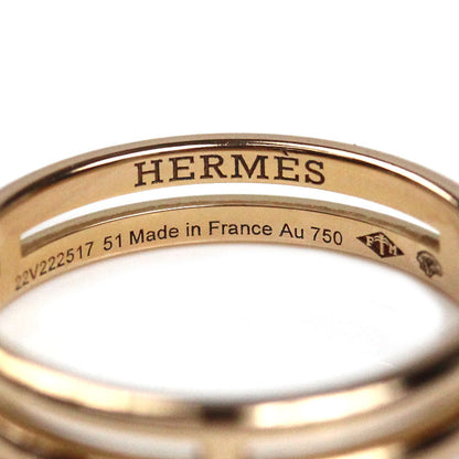 HERMES エルメス K18PG ピンクゴールド アリアンヌ リング・指輪 H119836B 00051 11号 51 3.0g レディース【中古】