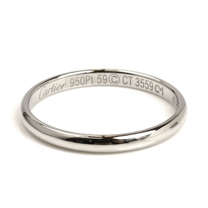 CARTIER カルティエ Pt950プラチナ ウェディング リング・指輪 B4012559 18.5号 59 3.4g メンズ【中古】【美品】