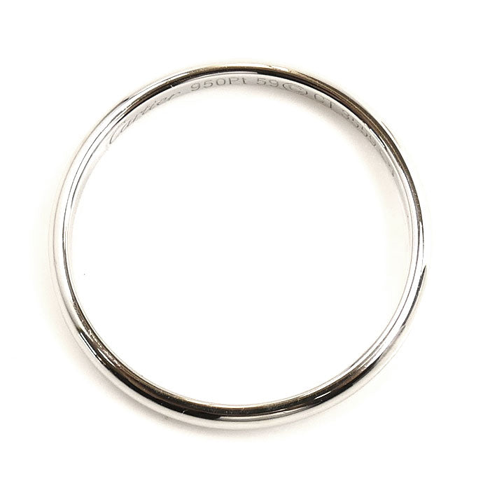 CARTIER カルティエ Pt950プラチナ ウェディング リング・指輪 B4012559 18.5号 59 3.4g メンズ【中古】【美品】