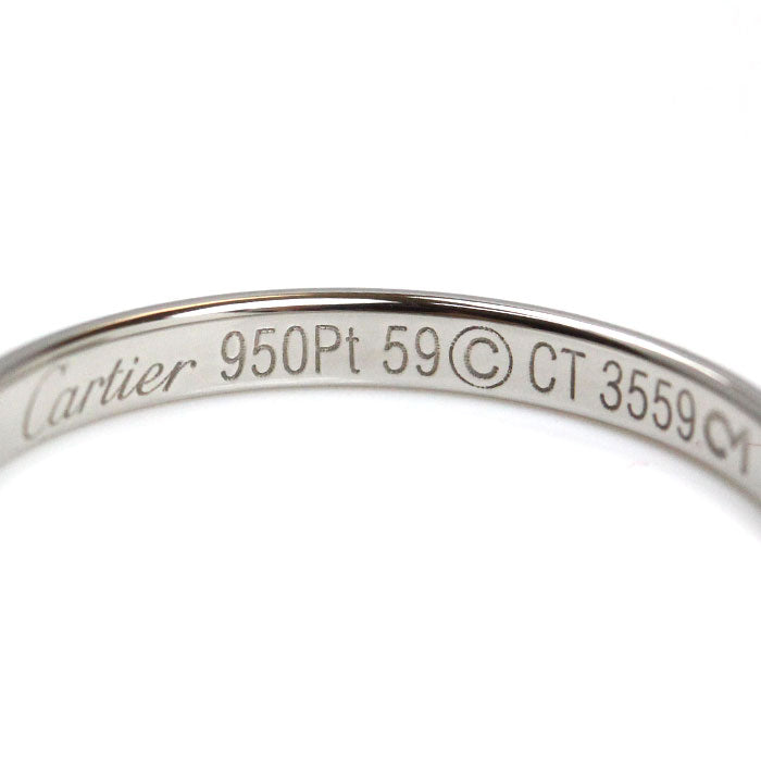 CARTIER カルティエ Pt950プラチナ ウェディング リング・指輪 B4012559 18.5号 59 3.4g メンズ【中古】【美品】