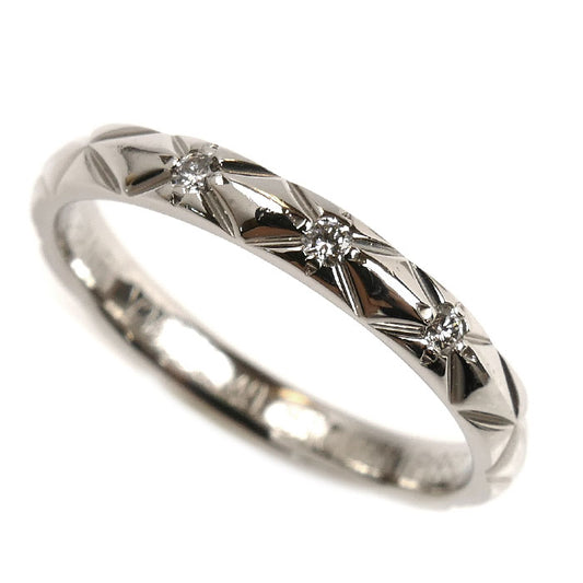 CHANEL シャネル Pt950プラチナ マトラッセ 3Pダイヤ リング・指輪 J2821 9号 49 3.0g レディース【中古】【美品】