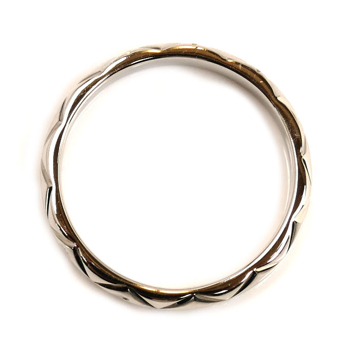 CHANEL シャネル Pt950プラチナ マトラッセ 3Pダイヤ リング・指輪 J2821 9号 49 3.0g レディース【中古】【美品】