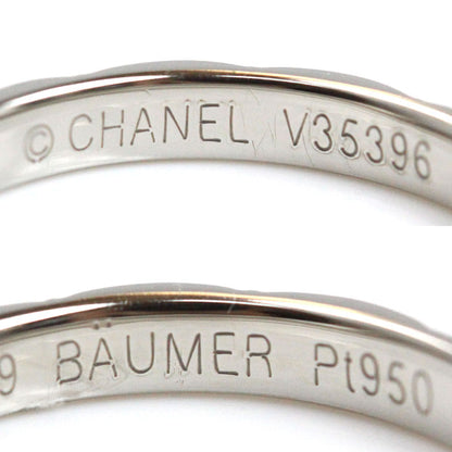 CHANEL シャネル Pt950プラチナ マトラッセ 3Pダイヤ リング・指輪 J2821 9号 49 3.0g レディース【中古】【美品】