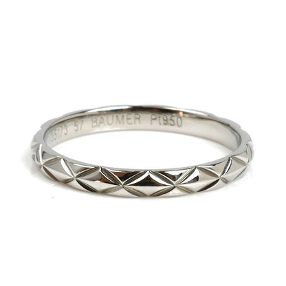 CHANEL シャネル Pt950プラチナ マトラッセ リング・指輪 16.5号 57 3.5g メンズ【中古】【美品】