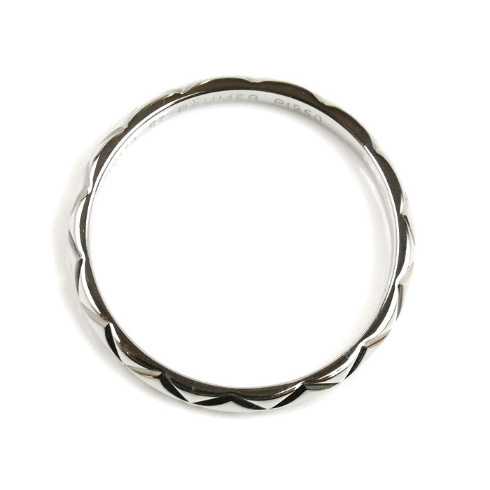 CHANEL シャネル Pt950プラチナ マトラッセ リング・指輪 16.5号 57 3.5g メンズ【中古】【美品】