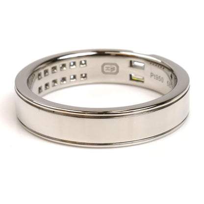 HARRY WINSTON ハリーウィンストン Pt950プラチナ トラフィック アクセント バンド ダイヤ リング・指輪 WBDPACWDTRF-100 22号 12.5g メンズ【中古】【美品】