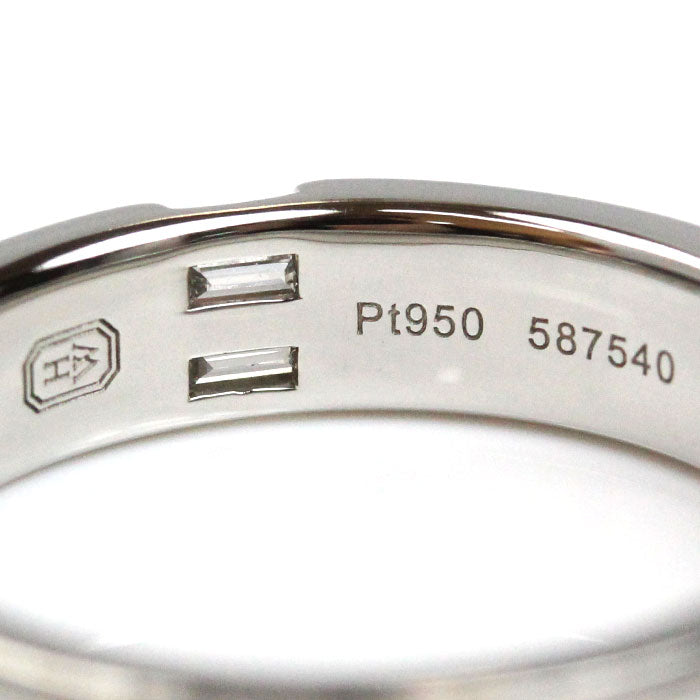 HARRY WINSTON ハリーウィンストン Pt950プラチナ トラフィック アクセント バンド ダイヤ リング・指輪 WBDPACWDTRF-100 22号 12.5g メンズ【中古】【美品】
