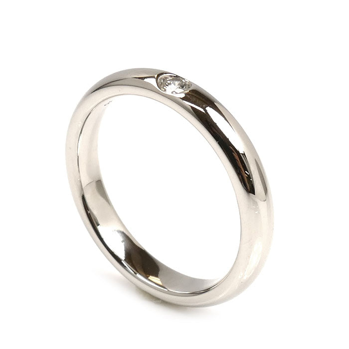 HARRY WINSTON ハリーウィンストン Pt950プラチナ ラウンドマリッジ ダイヤ リング・指輪 WBDPRDBZ3MM-050 8.5号 4.9g レディース【中古】【美品】