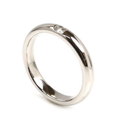 HARRY WINSTON ハリーウィンストン Pt950プラチナ ラウンドマリッジ ダイヤ リング・指輪 WBDPRDBZ3MM-050 8.5号 4.9g レディース【中古】【美品】