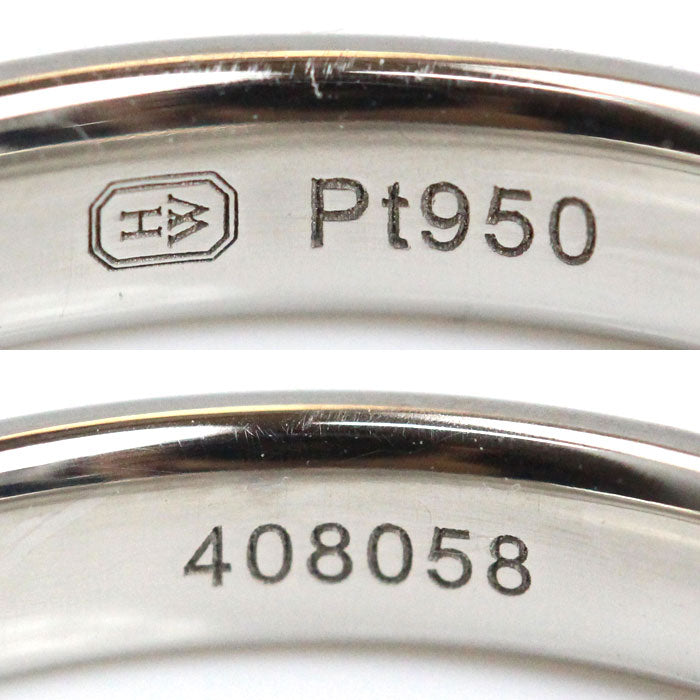 HARRY WINSTON ハリーウィンストン Pt950プラチナ ラウンドマリッジ ダイヤ リング・指輪 WBDPRDBZ3MM-050 8.5号 4.9g レディース【中古】【美品】