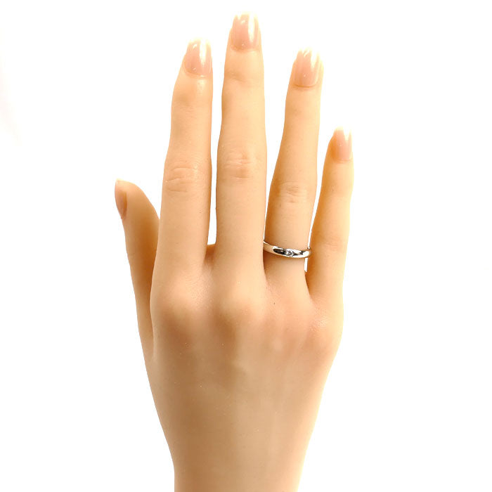 HARRY WINSTON ハリーウィンストン Pt950プラチナ ラウンドマリッジ ダイヤ リング・指輪 WBDPRDBZ3MM-050 8.5号 4.9g レディース【中古】【美品】