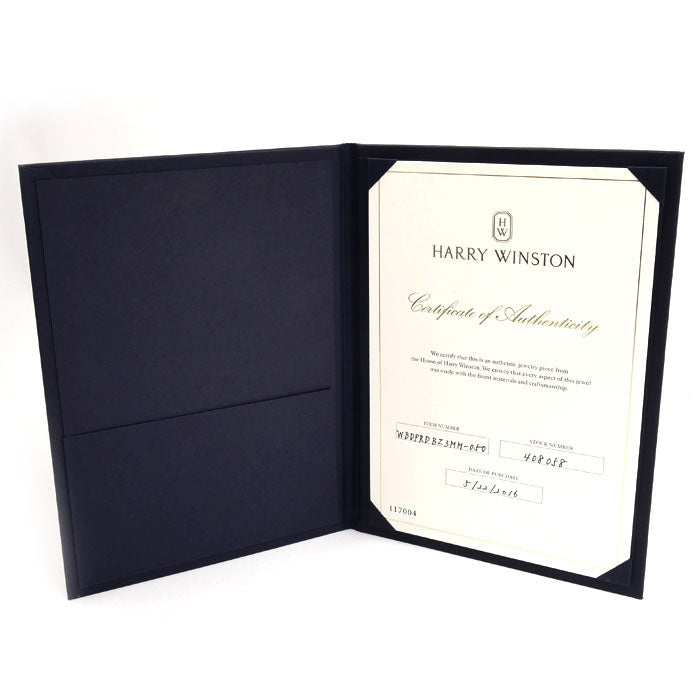 HARRY WINSTON ハリーウィンストン Pt950プラチナ ラウンドマリッジ ダイヤ リング・指輪 WBDPRDBZ3MM-050 8.5号 4.9g レディース【中古】【美品】