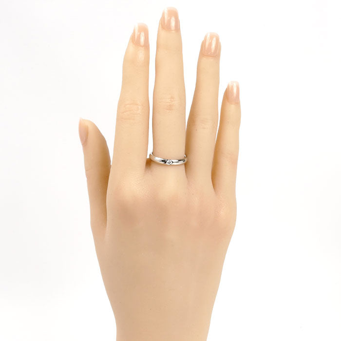 HARRY WINSTON ハリーウィンストン Pt950プラチナ ラウンドマリッジ ダイヤ リング・指輪 WBDPRDBZ3MM-065 12.5号 5.5g レディース【中古】【美品】