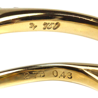 Ponte Vecchio ポンテヴェキオ K18YG イエローゴールド ハート ペリドット ダイヤ リング・指輪 ペリドット2.73ct ダイヤモンド0.43ct 11号 4.2g レディース【中古】【美品】