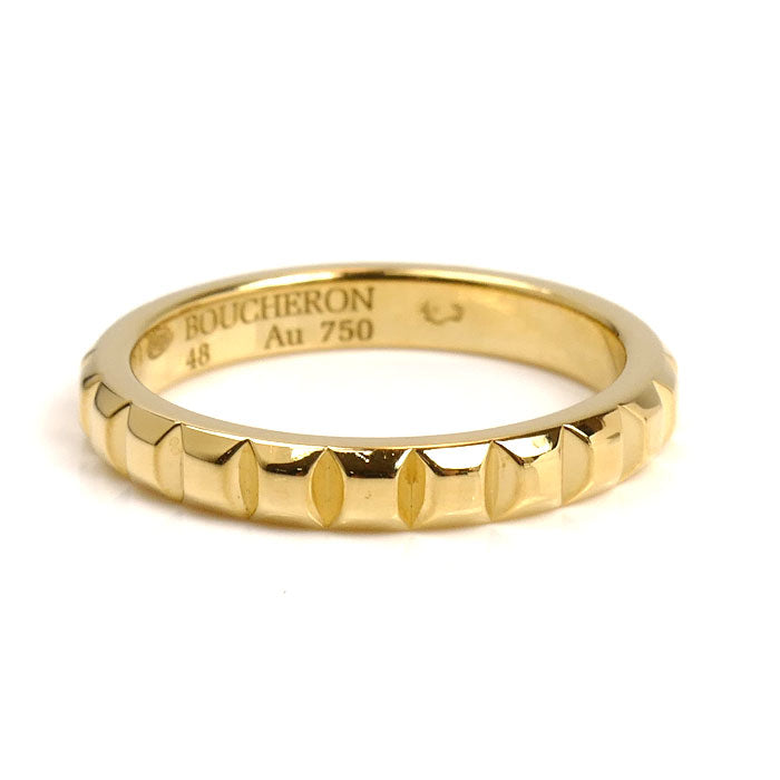 Boucheron ブシュロン K18YG イエローゴールド クルドパリ ミディアム リング・指輪 JAL00008 8号 48 3.4g レディース【中古】【美品】